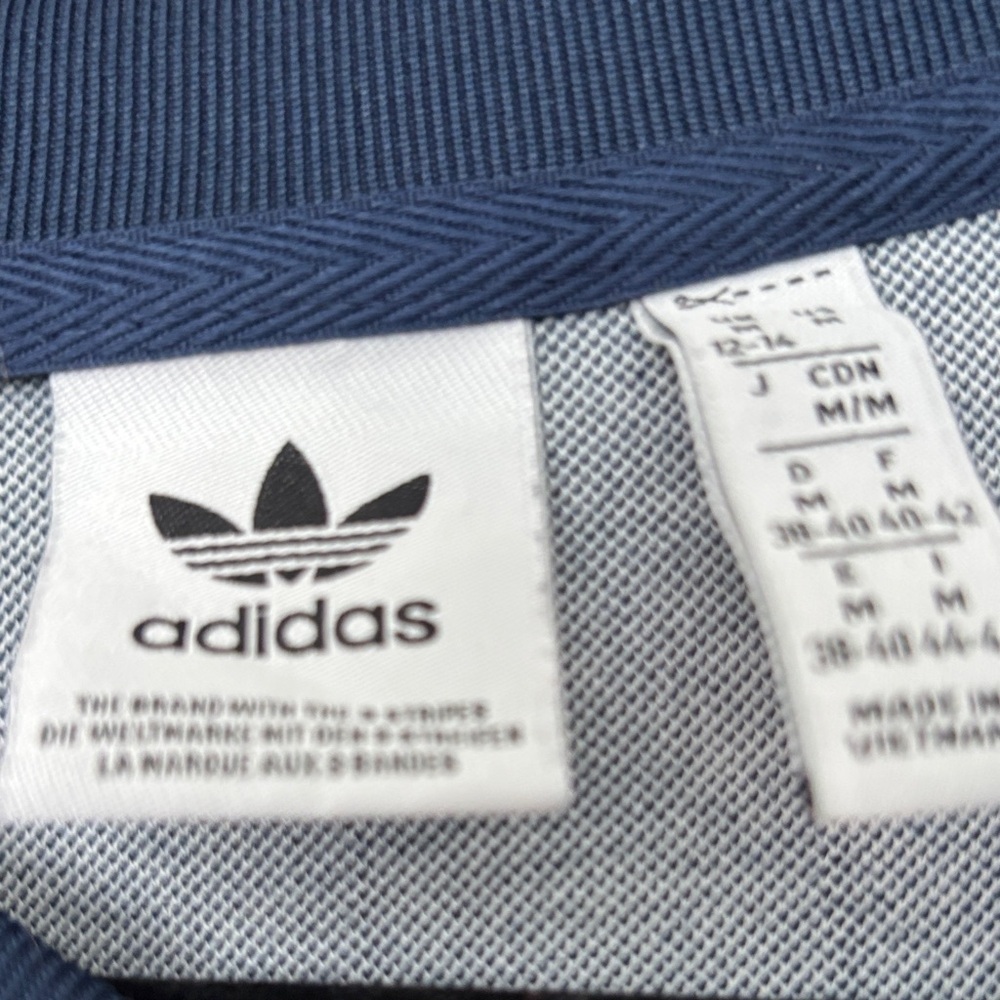Adidas Blue Crewneck with White Logo - Picture 2 of 2